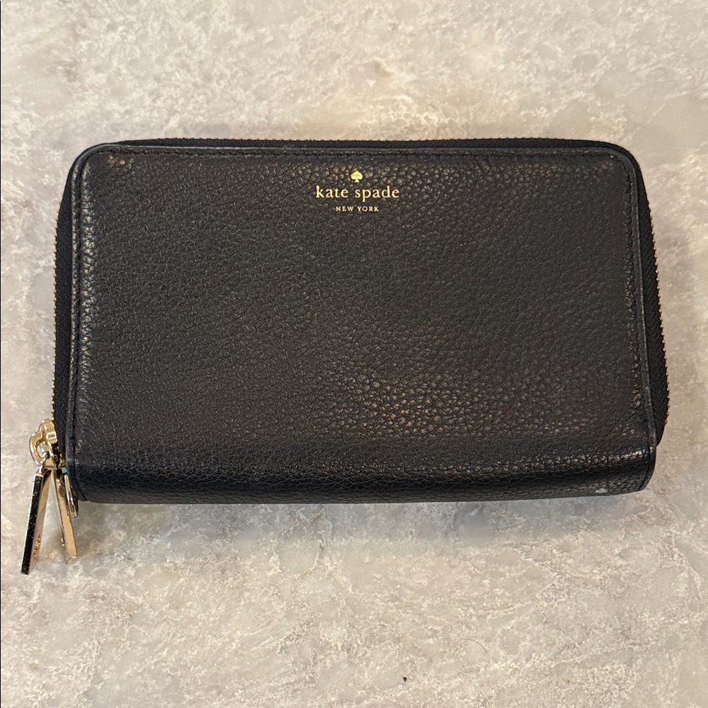 Kate Spade Black Textured Wallet
